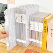 Load image into Gallery viewer, 1Pc File Storage Box A4 File Labelable Double Buckle Transparent Save Desktop Space Storage Office File Favorites Folder Home Office