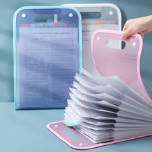 Load image into Gallery viewer, File Folder Multi-pages 13 Pockets Large Capacity Vertical Expandable Bag Paper Document Accordion File Organizer