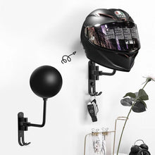 Load image into Gallery viewer, Motorcycle Helmet Wall Mount Rack Helmet Holder 180 Rotation Helmet Keys Jacket Hanger Bike Helmet Display Holder