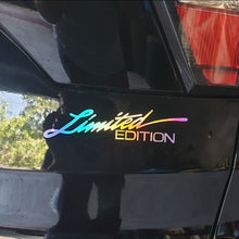 Load image into Gallery viewer, Creative Car LIMITED EDITION Stickers English Reflective Laser Sticker Auto Body Decoration Car Lamp Eyebrow Vinyl Decal