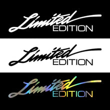 Load image into Gallery viewer, Creative Car LIMITED EDITION Stickers English Reflective Laser Sticker Auto Body Decoration Car Lamp Eyebrow Vinyl Decal