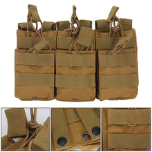 Load image into Gallery viewer, Tactical Triple Magazine Pouch Double-Layer Molle Pouch Mag Pouches Cartridge Holder for M4 M14 M16 AK AR Hunting Accessories