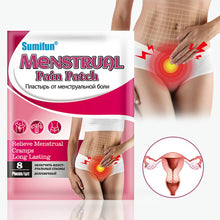 Load image into Gallery viewer, 8pcs/pack Menstrual Pain Patches Soothing Long-lasting Pain Relief Spontaneous Hot Patches Menstrual Care