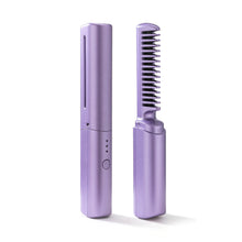 Load image into Gallery viewer, USB Charging Portable Mini Hair Straightener Curling Iron Adjustable Temperature Dual-purpose Hair Straightener Hair Style Tool