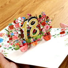 Load image into Gallery viewer, 3D Pop Up Anniversary Card 1st 10 21 30 60 Number Figure Greeting Cards for Birthday Wedding