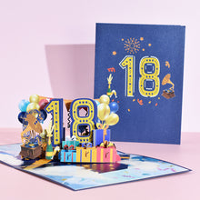 Load image into Gallery viewer, 3D Pop Up Anniversary Card 1st 10 21 30 60 Number Figure Greeting Cards for Birthday Wedding