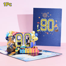 Load image into Gallery viewer, 3D Pop Up Anniversary Card 1st 10 21 30 60 Number Figure Greeting Cards for Birthday Wedding