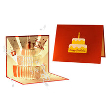 Load image into Gallery viewer, 3D Pop Up Birthday Card for Kids Boy Girl Baby Shower First Birthday Party Greeting Cards Postcards Gifts with Happy Birthday and Light Strings