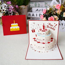 Load image into Gallery viewer, 3D Pop Up Birthday Card for Kids Boy Girl Baby Shower First Birthday Party Greeting Cards Postcards Gifts with Envelope For Family Friends Lover