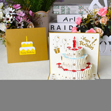 Load image into Gallery viewer, 3D Pop Up Birthday Card for Kids Boy Girl Baby Shower First Birthday Party Greeting Cards Postcards Gifts with Envelope For Family Friends Lover