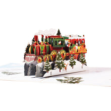 Load image into Gallery viewer, Christmas Tree 3D Pop-Up Card Christmas Blessing Card Santa Elk Christmas Ring New Year Greeting Cards Gift Message Card
