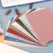 Load image into Gallery viewer, A5 Retro Color DIY Loose-leaf Notebook Accessories Creative Detachable Assembly 20 Holes Loose-leaf Ring Loose-leaf Cover Page Book