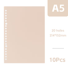 Load image into Gallery viewer, A5 Retro Color DIY Loose-leaf Notebook Accessories Creative Detachable Assembly 20 Holes Loose-leaf Ring Loose-leaf Cover Page Book