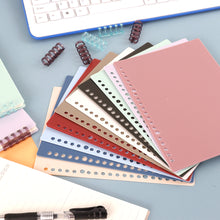 Load image into Gallery viewer, A5 Retro Color DIY Loose-leaf Notebook Accessories Creative Detachable Assembly 20 Holes Loose-leaf Ring Loose-leaf Cover Page Book