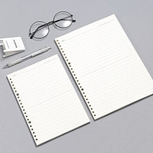 Load image into Gallery viewer, A6/A5 Loose Leaf Notebook Refill Spiral Binder Inner Page Grid Blank Line Diary Agenda Planner School Stationery Office Supplies