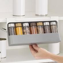 Load image into Gallery viewer, Kitchen Spice Rack Self-adhesive Wall-mounted Under-Shelf Seasoning Bottle Storage Rack Spice Organizer Kitchen Storage Rack