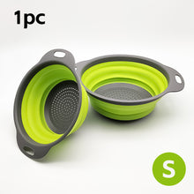 Load image into Gallery viewer, Collapsible Colander Silicone Folding Drain Basket Fruit Vegetable Washing Basket Foldable Strainer Kitchen Storage Tool