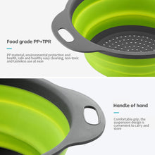 Load image into Gallery viewer, Collapsible Colander Silicone Folding Drain Basket Fruit Vegetable Washing Basket Foldable Strainer Kitchen Storage Tool