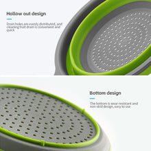 Load image into Gallery viewer, Collapsible Colander Silicone Folding Drain Basket Fruit Vegetable Washing Basket Foldable Strainer Kitchen Storage Tool