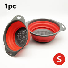 Load image into Gallery viewer, Collapsible Colander Silicone Folding Drain Basket Fruit Vegetable Washing Basket Foldable Strainer Kitchen Storage Tool