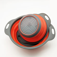 Load image into Gallery viewer, Collapsible Colander Silicone Folding Drain Basket Fruit Vegetable Washing Basket Foldable Strainer Kitchen Storage Tool