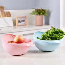 Load image into Gallery viewer, Rice Sieve Plastic Colander Kitchen Drain Basket with Handles Rice Bowl Strainer Strainer Basket Sink Drain Kitchen Tools