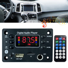 Load image into Gallery viewer, Car Audio DC 12V MP3 Bluetooth 5.0 WMA WAV APE Decoder Board Hands-free Microphone USB TF FM Radio Mp3 Music Player Speaker