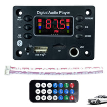 Load image into Gallery viewer, Car Audio DC 12V MP3 Bluetooth 5.0 WMA WAV APE Decoder Board Hands-free Microphone USB TF FM Radio Mp3 Music Player Speaker