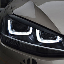 Load image into Gallery viewer, Pair Car Headlight Eyebrow Eyelid Cover Decorative Trim Fit For VW Golf 7 VII GTI GTD R MK7 2013-2017 Accessories