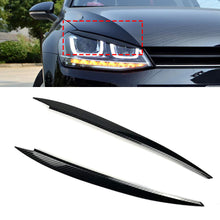 Load image into Gallery viewer, Pair Car Headlight Eyebrow Eyelid Cover Decorative Trim Fit For VW Golf 7 VII GTI GTD R MK7 2013-2017 Accessories