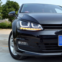 Load image into Gallery viewer, Pair Car Headlight Eyebrow Eyelid Cover Decorative Trim Fit For VW Golf 7 VII GTI GTD R MK7 2013-2017 Accessories