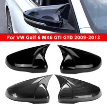 Load image into Gallery viewer, 2Pcs Car Door Side Mirror Covers Sides Rearview Cover For VW Volkswagen Golf 6 MK6 GTI GTD 2009-2013 ABS Auto Exterior Accessories