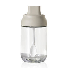 Load image into Gallery viewer, 250ml Nordic Style Glass Spice Jars Spoon Lid Integrated Transparent Seasoning Organizer Home Kitchen Storage Bottle