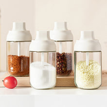 Load image into Gallery viewer, 250ml Nordic Style Glass Spice Jars Spoon Lid Integrated Transparent Seasoning Organizer Home Kitchen Storage Bottle