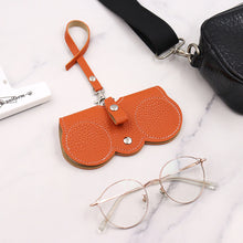 Load image into Gallery viewer, 1Pc Convenient Anti Pressure Glasses Bag PU Leather Spectacle Case Sunglasses Storage Hanging Bag Glasses Case Protective Cover