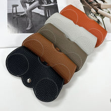 Load image into Gallery viewer, 1Pc Convenient Anti Pressure Glasses Bag PU Leather Spectacle Case Sunglasses Storage Hanging Bag Glasses Case Protective Cover