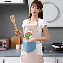 Load image into Gallery viewer, 1Pc Waterproof Kitchen Apron Hand-wiping Oil-Proof Avocado Pattern Cooking Apron Chef Apron With Big Pocket Women Baking BBQ Accessories
