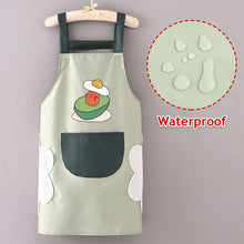 Load image into Gallery viewer, 1Pc Waterproof Kitchen Apron Hand-wiping Oil-Proof Avocado Pattern Cooking Apron Chef Apron With Big Pocket Women Baking BBQ Accessories