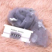 Load image into Gallery viewer, Newborn Baby Photography Props Long Wrap Chiffon Beads Flower Decoration DIY Photo Props Blanket with Headbands