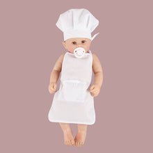 Load image into Gallery viewer, Baby Chef Apron Hat Bib Newborn Photography Prop Set Cute Toddler Art Smock Costume Infant Burp Cloth Boy Girl Photo Accessories