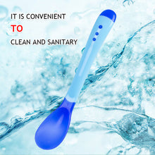 Load image into Gallery viewer, Baby Temperature Sensing Spoon Safety Silicone Feeding Flatware Baby Feeder Utensils Feeding Spoon Tableware