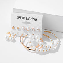 Load image into Gallery viewer, 6PCS/SET Irregular Pearl Butterfly Earring Set Light Luxury Style Niche Design High-Grade Fringe Assorted Retro Accessories