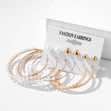 Load image into Gallery viewer, 6PCS/SET Irregular Pearl Butterfly Earring Set Light Luxury Style Niche Design High-Grade Fringe Assorted Retro Accessories