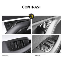 Load image into Gallery viewer, 14Pcs Car Window Control Panel Button Decor Sticker Door Switch Trim Frame Cover Car Interior Sticker For Tesla Model 3 Model Y