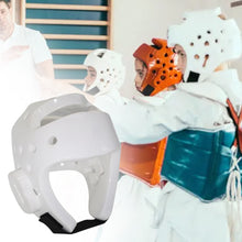 Load image into Gallery viewer, Professional Taekwondo White Helmet Muay Thai Sanda Karate Free Combat Training Tools Sports Equipment