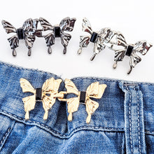 Load image into Gallery viewer, Diamond Butterfly Detachable Buckles for Jeans Pants Wasit Adjustable Tightening Alloy Buckle Hook Jean Trousers Waist DIY Clothing Accessories