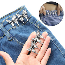 Load image into Gallery viewer, Diamond Butterfly Detachable Buckles for Jeans Pants Wasit Adjustable Tightening Alloy Buckle Hook Jean Trousers Waist DIY Clothing Accessories