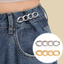 Load image into Gallery viewer, Elegant Chain Brooch Lapel Charm Pin Women Pants Waist Tightening Button Multifunction Clothes Clip Badge Dress Decoration Pin DIY Buckle
