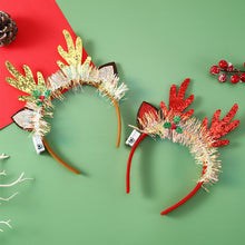 Load image into Gallery viewer, Christmas Decoration Glowing Headband with LED Light Xmas Elk Horn Tree Snowflake Hair Band Kids Girls Hair Accessories Xmas New Year Decor