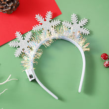 Load image into Gallery viewer, Christmas Decoration Glowing Headband with LED Light Xmas Elk Horn Tree Snowflake Hair Band Kids Girls Hair Accessories Xmas New Year Decor